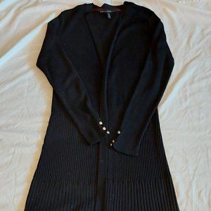 Black ribbed duster
